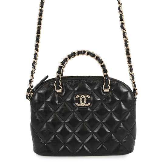 CHANEL Small Shopping Bag BlackAS5130 Shiny Lambskin