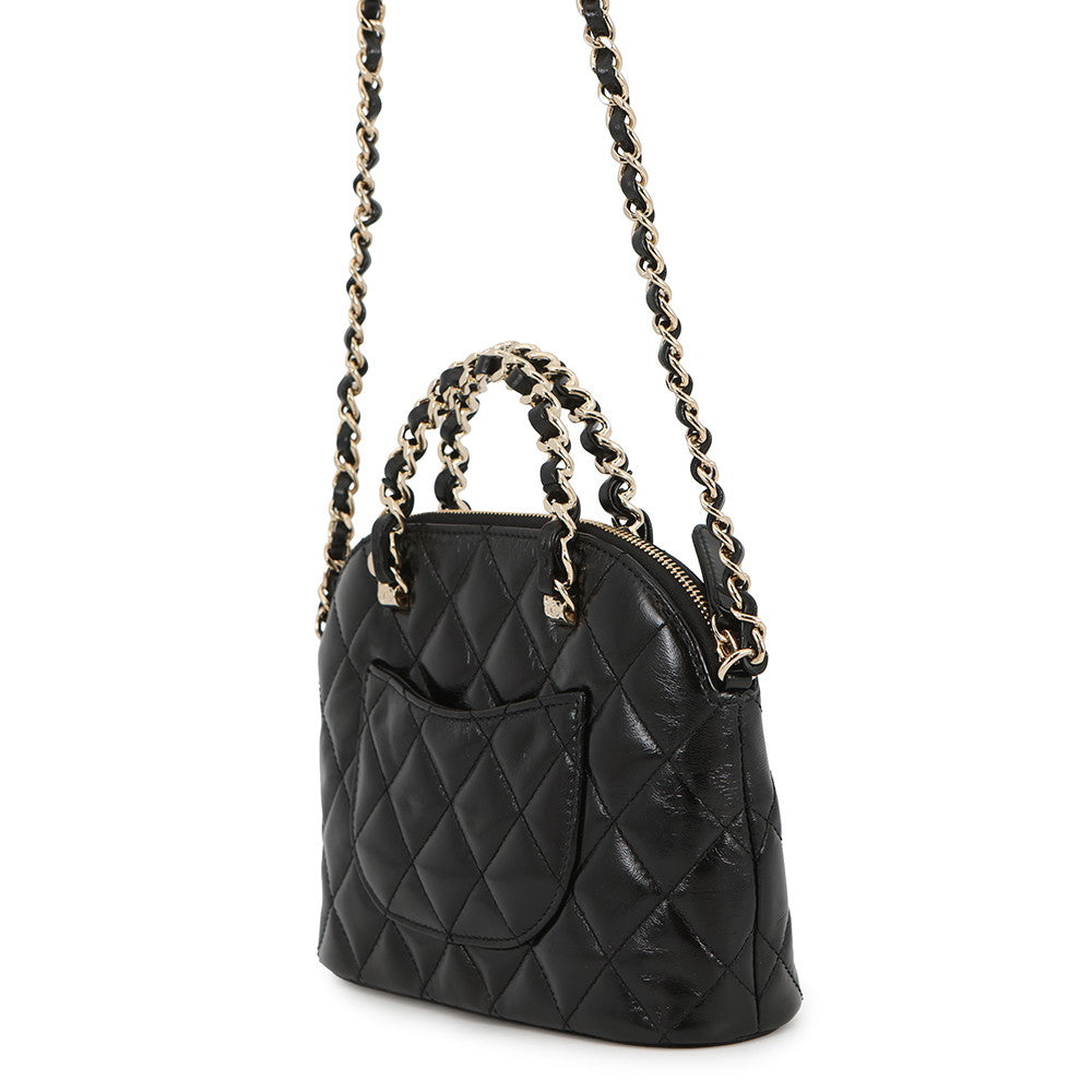CHANEL Small Shopping Bag BlackAS5130 Shiny Lambskin