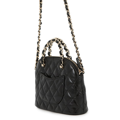CHANEL Small Shopping Bag BlackAS5130 Shiny Lambskin