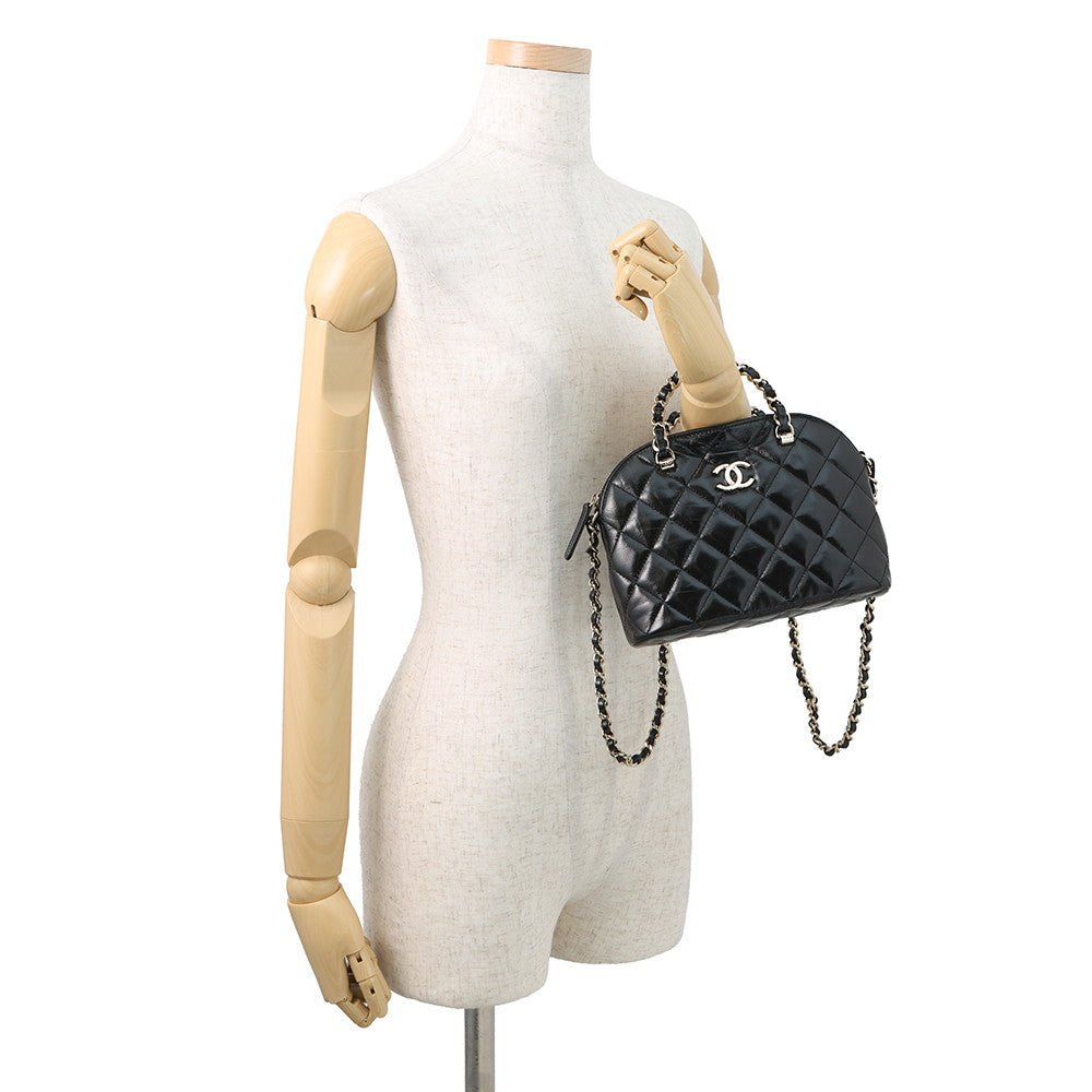 CHANEL Small Shopping Bag BlackAS5130 Shiny Lambskin