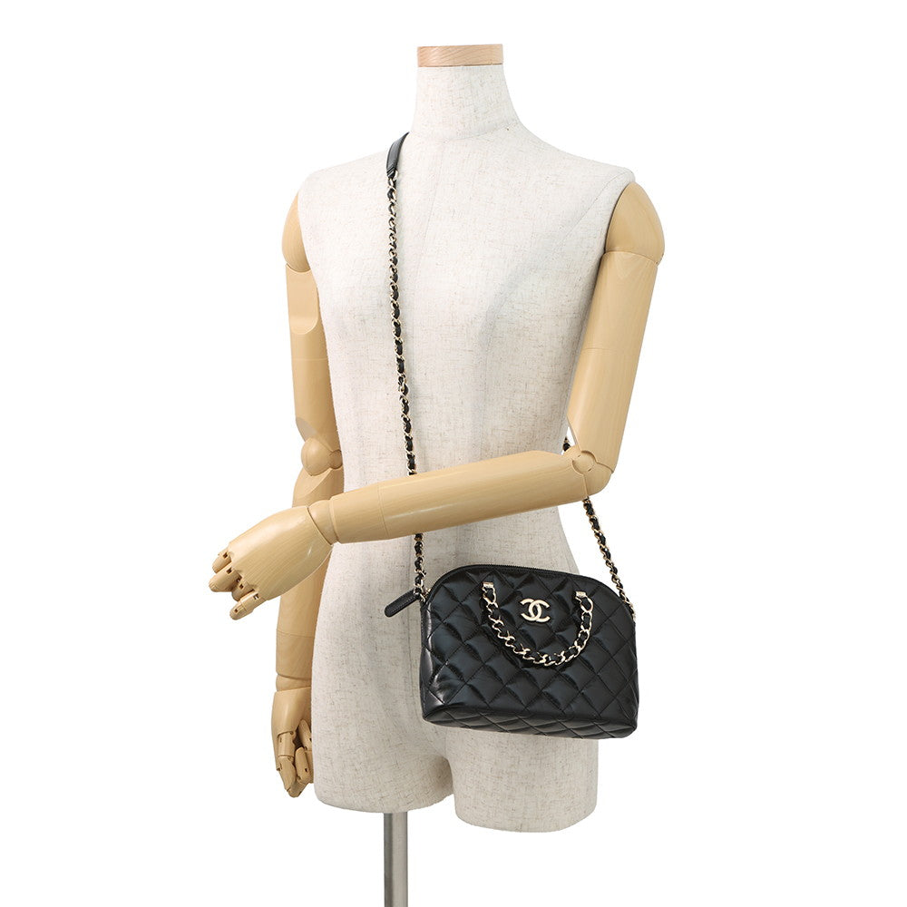 CHANEL Small Shopping Bag BlackAS5130 Shiny Lambskin
