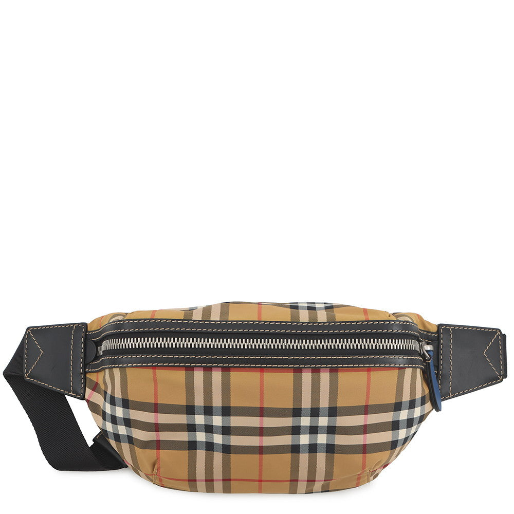 BURBERRY Vintage Check SONNY Crossbody Bag Beige/Black/Multicolor8005521 Nylon Size Medium
