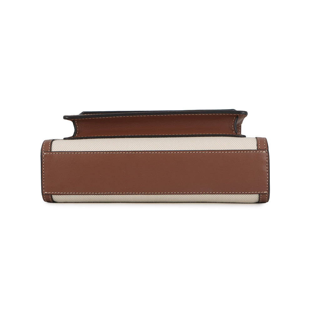 BURBERRY Two-tone Natural/Brown8031746 Canvas Leather Size Mini