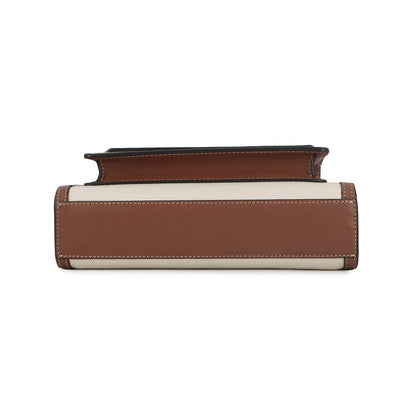 BURBERRY Two-tone Natural/Brown8031746 Canvas Leather Size Mini