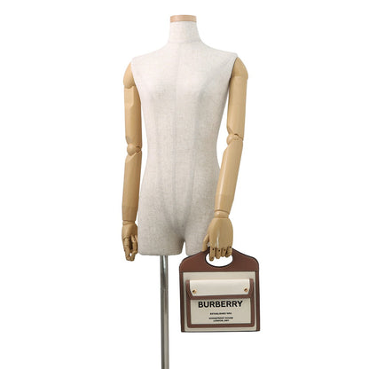 BURBERRY Two-tone Natural/Brown8031746 Canvas Leather Size Mini