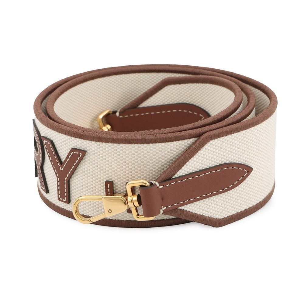 BURBERRY Shoulder Strap Beige/Brown Canvas