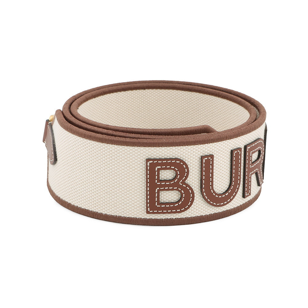 BURBERRY Shoulder Strap Beige/Brown Canvas