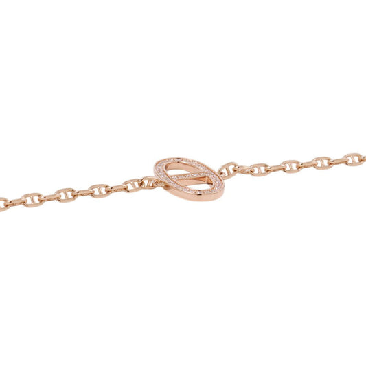 HERMES Chaine d'Ancre Contour Bracelet Size STH122404B 18K Pink Gold