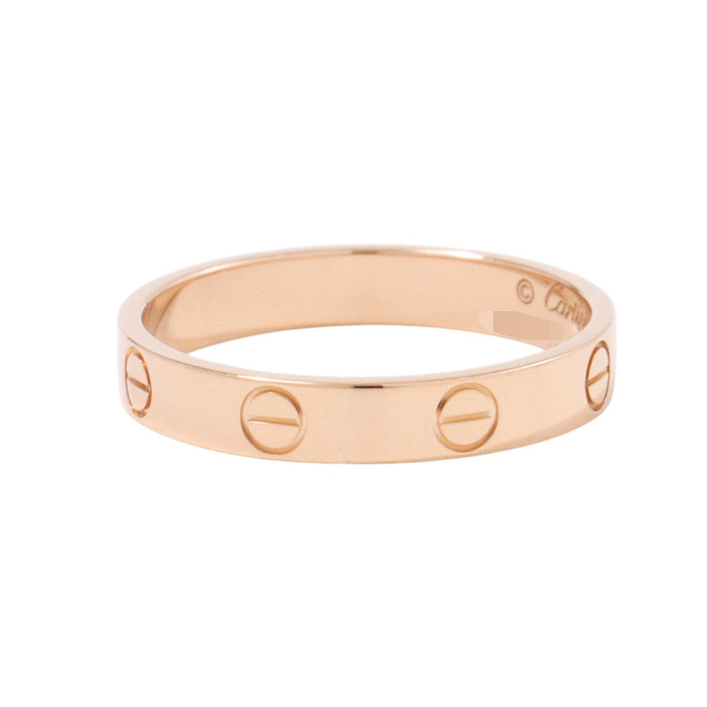 CARTIER Mini Love Ring Size Small/57/#17B4085200 18K Pink Gold