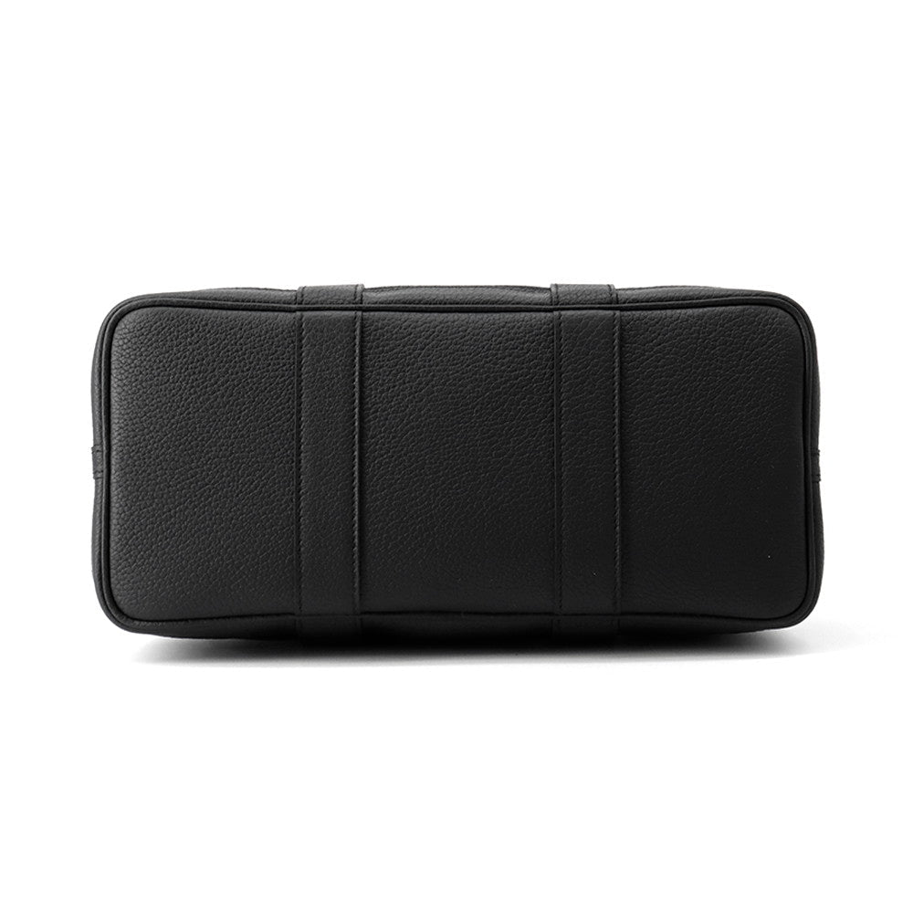 HERMES Garden Party Black Toile H Negonda Leather Size TPM
