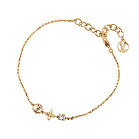 LOUIS VUITTON Bracelet・Petit Louis GoldM00374 Metal strass