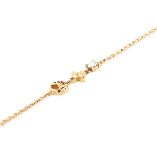 LOUIS VUITTON Bracelet・Petit Louis GoldM00374 Metal strass