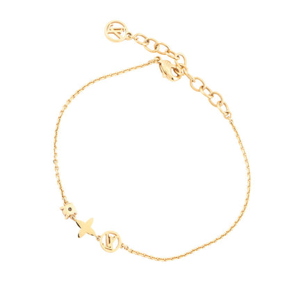 LOUIS VUITTON Bracelet・Petit Louis GoldM00374 Metal strass