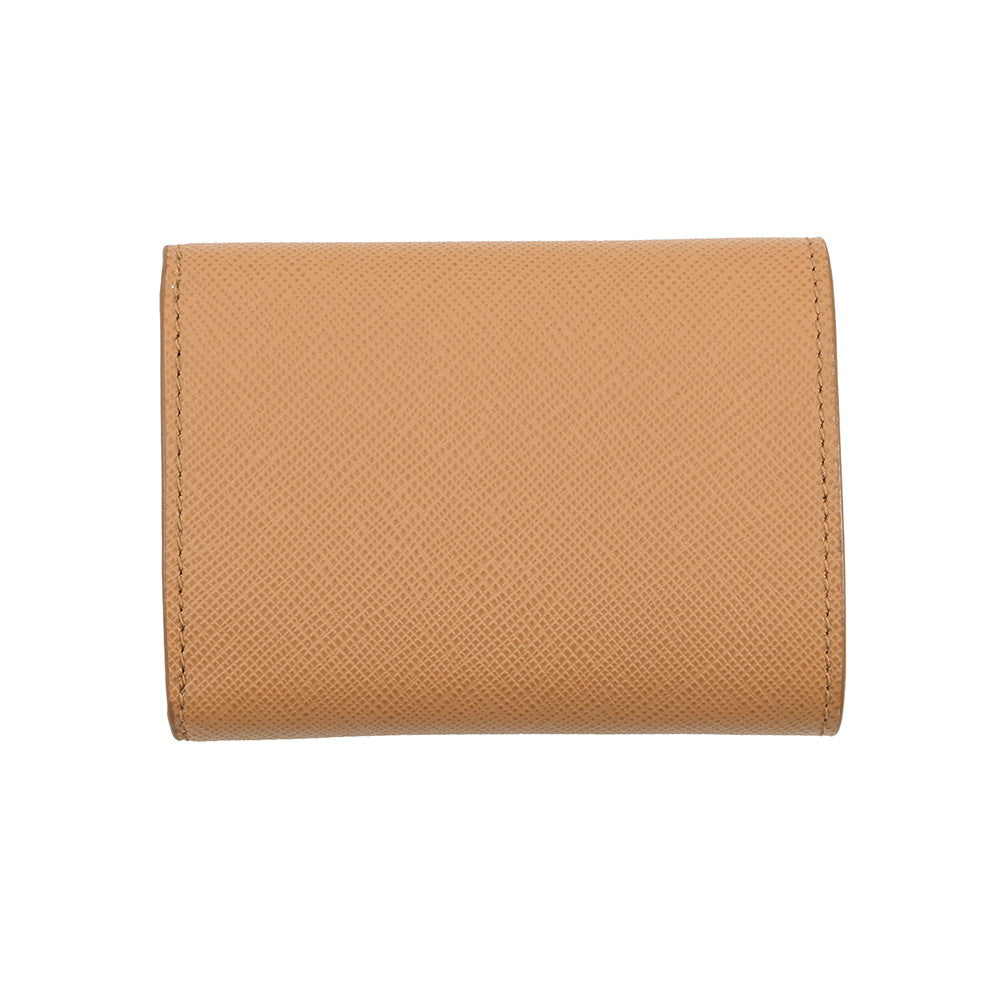PRADA Tri-fold wallet Beige1MH042 Leather