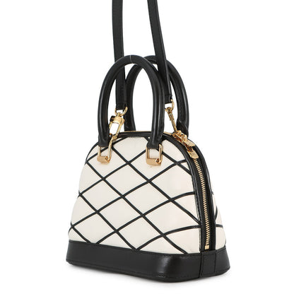 LOUIS VUITTON Alma BB White/BlackM23761 Lamb Leather Size BB