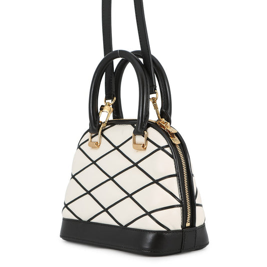 LOUIS VUITTON Alma BB White/BlackM23761 Lamb Leather Size BB