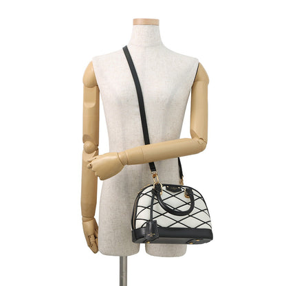 LOUIS VUITTON Alma BB White/BlackM23761 Lamb Leather Size BB
