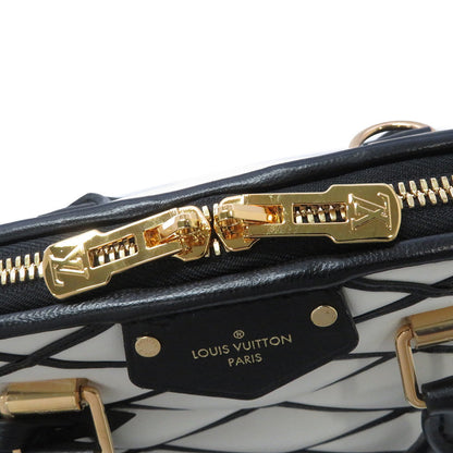 LOUIS VUITTON Alma BB White/BlackM23761 Lamb Leather Size BB
