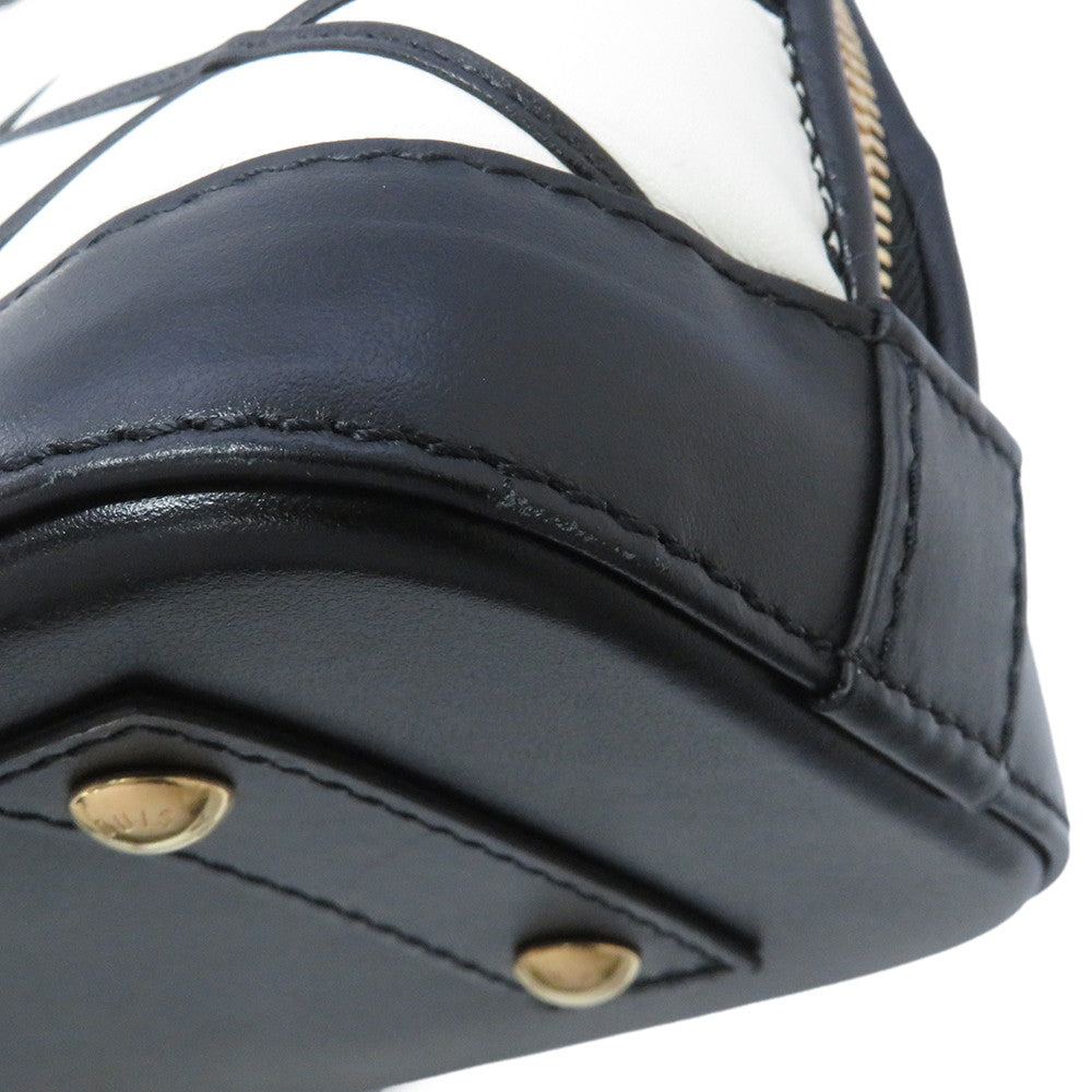 LOUIS VUITTON Alma BB White/BlackM23761 Lamb Leather Size BB