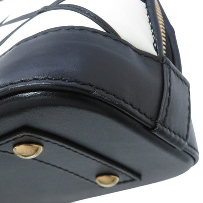 LOUIS VUITTON Alma BB White/BlackM23761 Lamb Leather Size BB