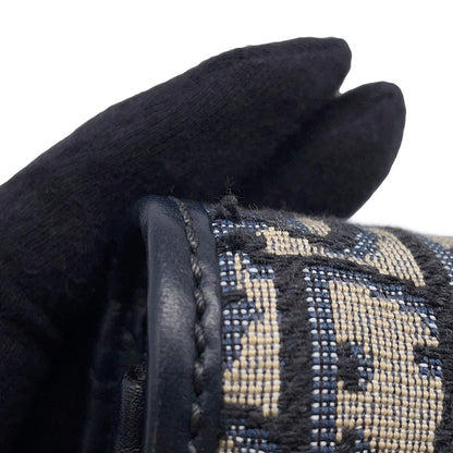Dior Oblique 30 Montaigne 2-in-1 Pouch Navy/BeigeS2086UTZQ JacquardCanvas/Calf Leather