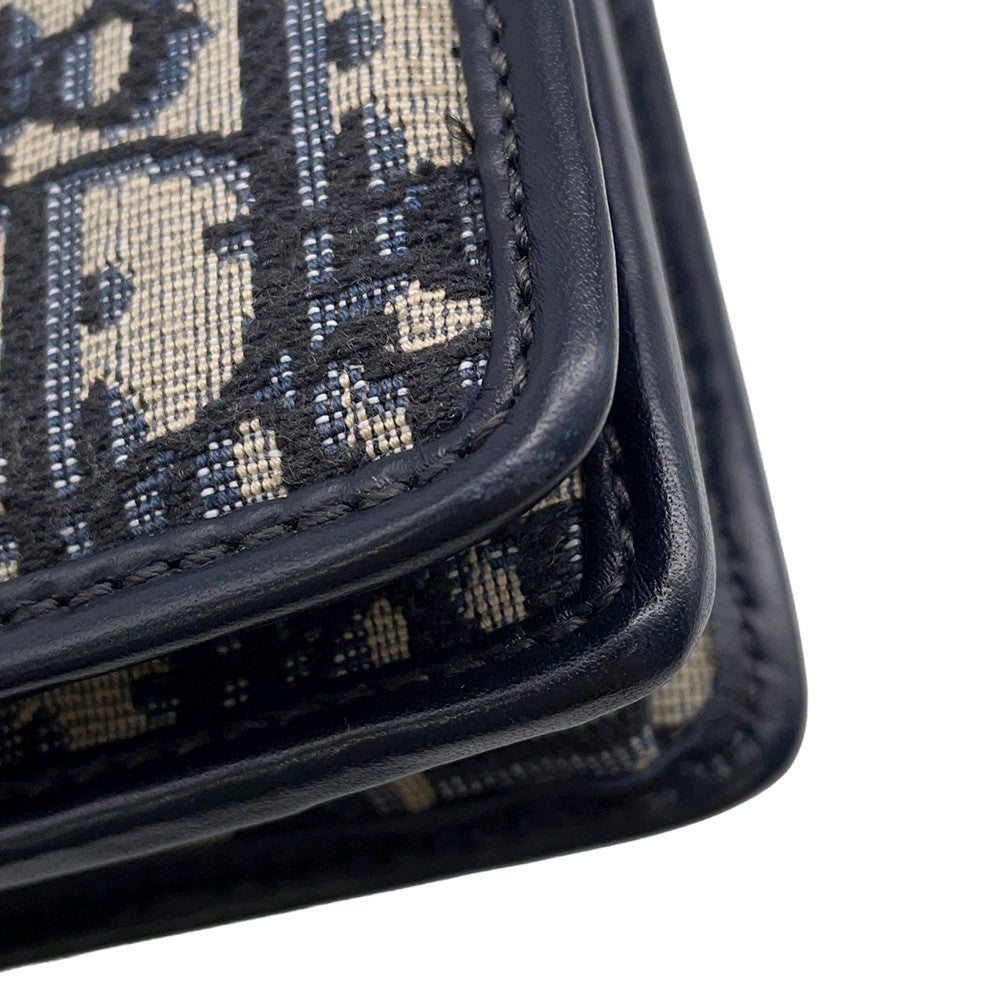 Dior Oblique 30 Montaigne 2-in-1 Pouch Navy/BeigeS2086UTZQ JacquardCanvas/Calf Leather