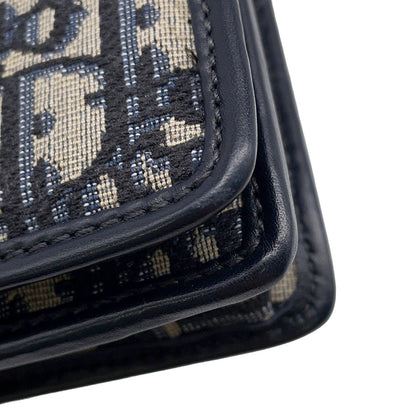 Dior Oblique 30 Montaigne 2-in-1 Pouch Navy/BeigeS2086UTZQ JacquardCanvas/Calf Leather