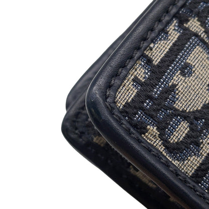 Dior Oblique 30 Montaigne 2-in-1 Pouch Navy/BeigeS2086UTZQ JacquardCanvas/Calf Leather