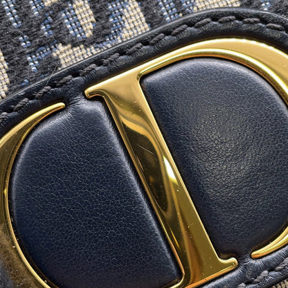 Dior Oblique 30 Montaigne 2-in-1 Pouch Navy/BeigeS2086UTZQ JacquardCanvas/Calf Leather