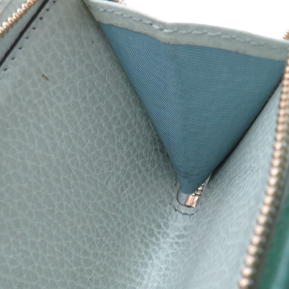 GUCCI Double G Medium Wallet Green/Light Green598587 Leather