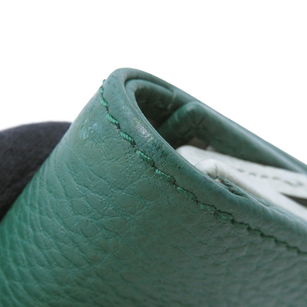 GUCCI Double G Medium Wallet Green/Light Green598587 Leather