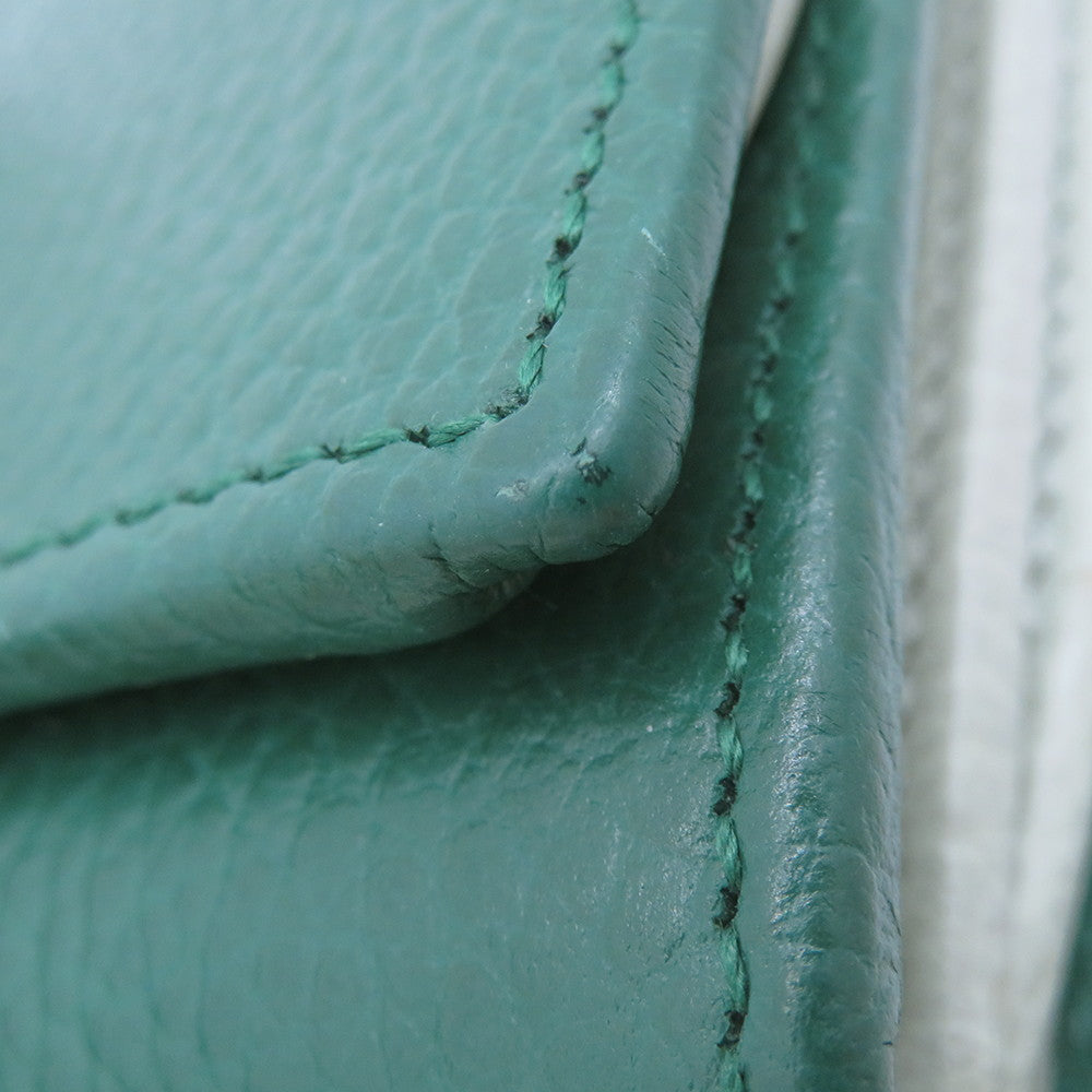 GUCCI Double G Medium Wallet Green/Light Green598587 Leather