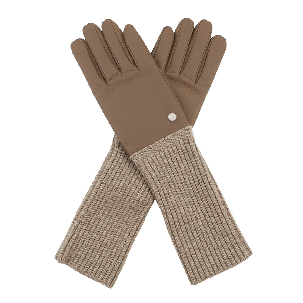 HERMES Gloves 《Jeanne》 Size 7 Etoupe Cashmere