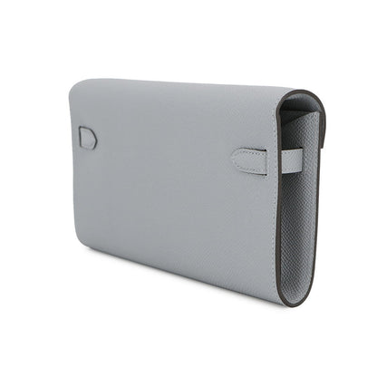 HERMES Kelly wallet long to go Green Pantan Epsom