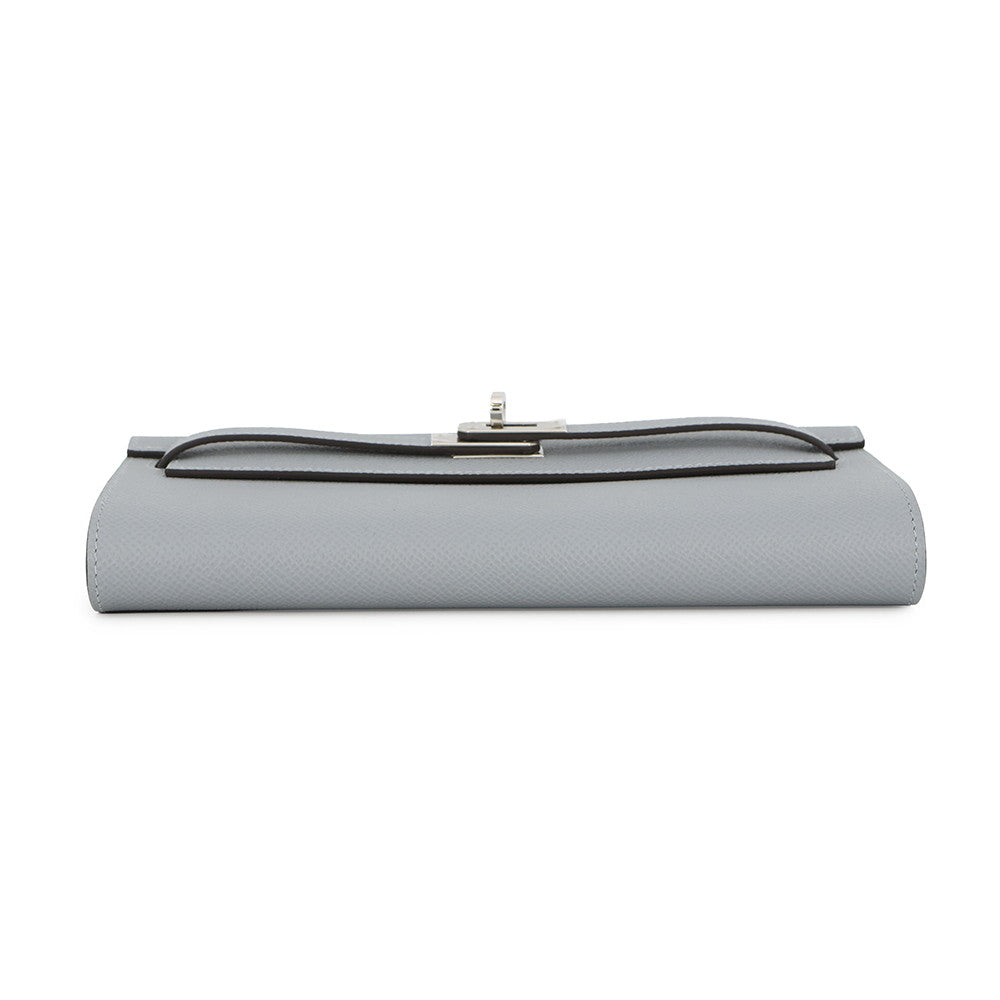 HERMES Kelly wallet long to go Green Pantan Epsom