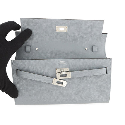 HERMES Kelly wallet long to go Green Pantan Epsom