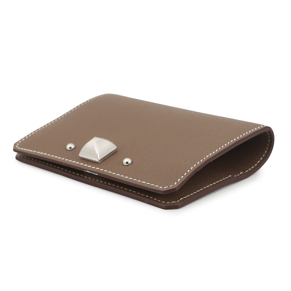HERMES Card Case Medor EtoupeH084730CK18 Veau Madame