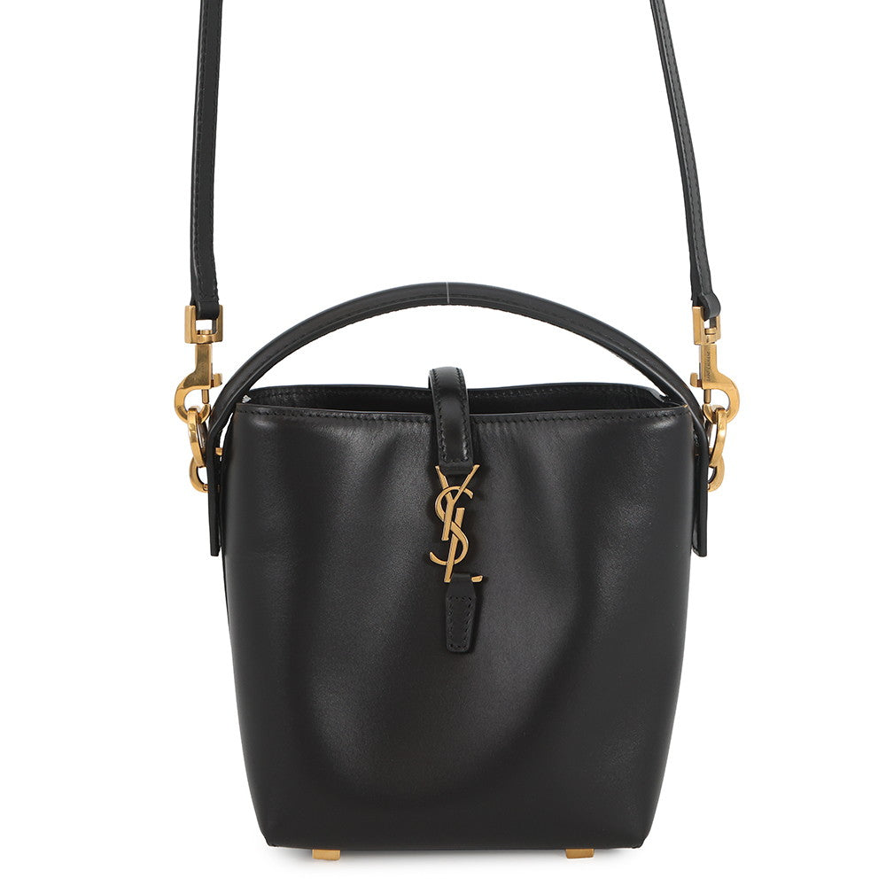 SAINT LAURENT PARIS LE 37 Bucket Bag 2WAY Shoulder Bag Black765870 Leather Size Mini