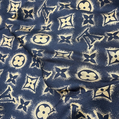 LOUIS VUITTON Open collar shirt Size L NavyHPS34W Silk100%