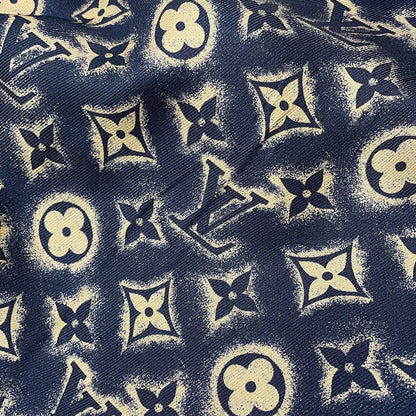 LOUIS VUITTON Open collar shirt Size L NavyHPS34W Silk100%