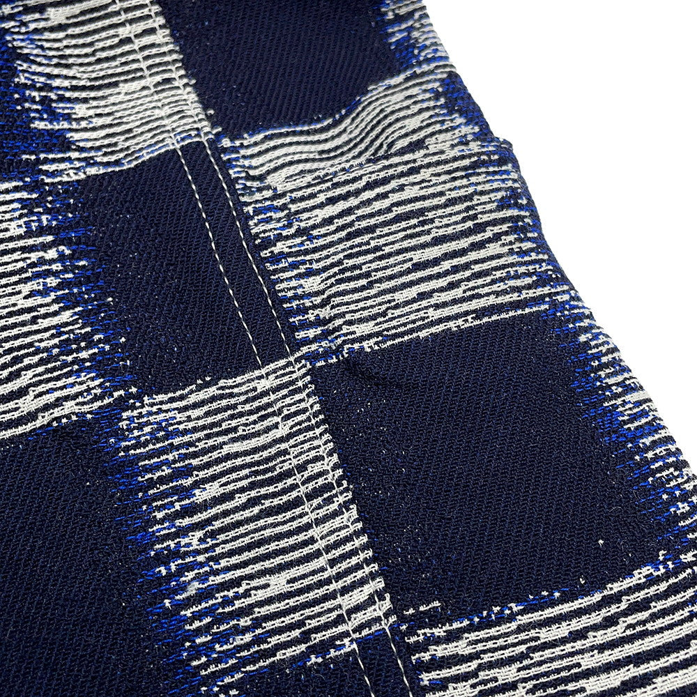 LOUIS VUITTON Damier Wool Pants Size 46 NavyHQP08W Wool 100% Cotton100%