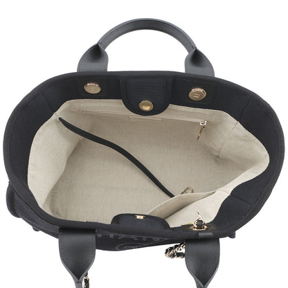 CHANEL Deauville Line BlackAS3257 Canvas Size Small