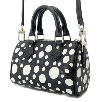 LOUIS VUITTON LV × YK Nano Speedy Noir/WhiteM81910 Monogram Empreinte Leather Infinity Dot