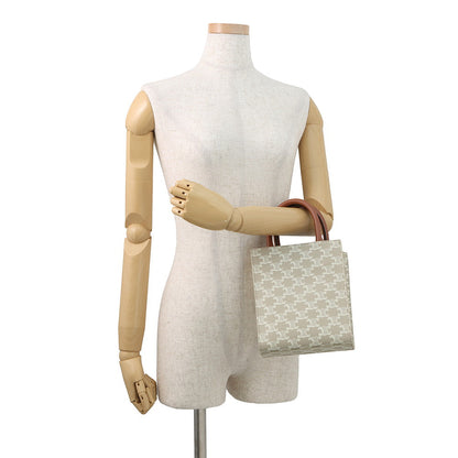 CELINE Triomphe Vertical Hippo Beige194372 PVC Leather Size Mini