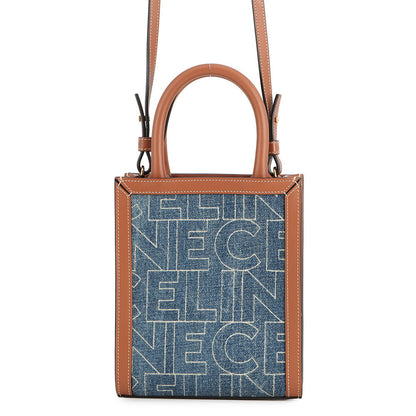 CELINE Vertical hippopotamus Navy193302 Denim Leather Size Mini