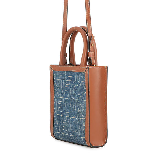 CELINE Vertical hippopotamus Navy193302 Denim Leather Size Mini