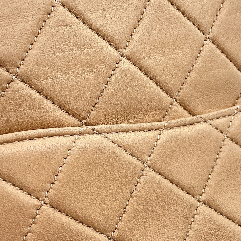 CHANEL Matelasse Hula Hoop Handbag Beige/BlackA66222 Lambskin