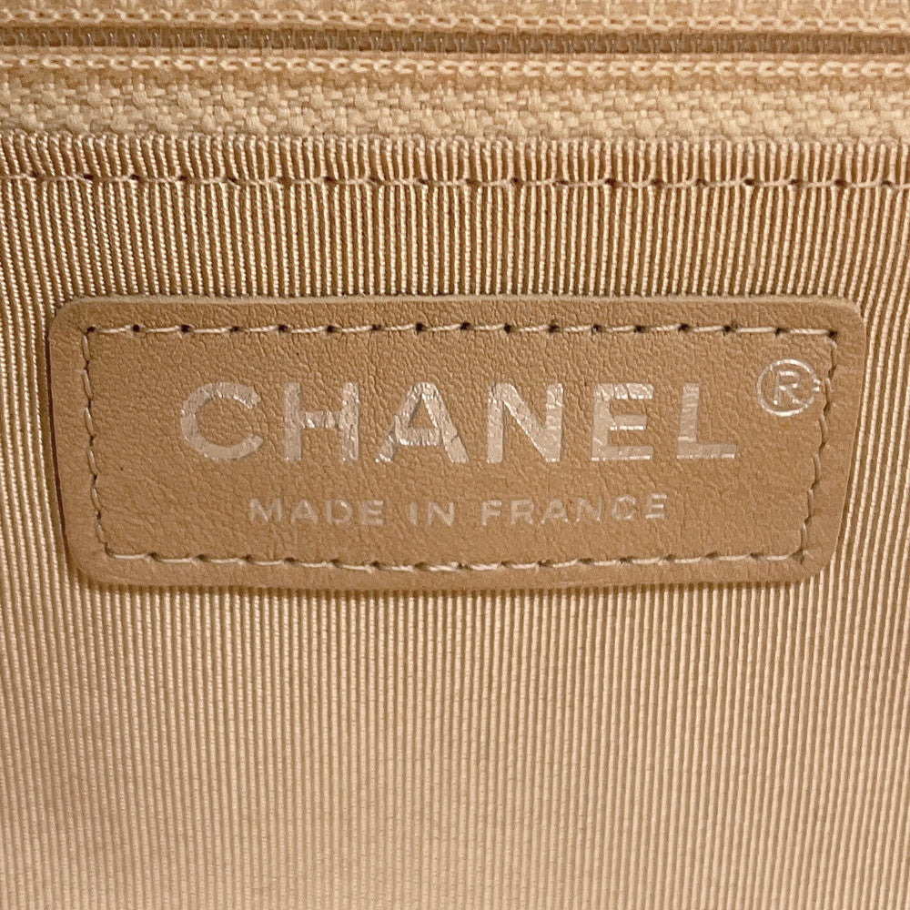 CHANEL Matelasse Hula Hoop Handbag Beige/BlackA66222 Lambskin