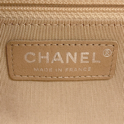 CHANEL Matelasse Hula Hoop Handbag Beige/BlackA66222 Lambskin