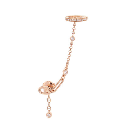 HERMES Chaine d'Ancre・Chaos EarringsH222525B 18K Pink Gold